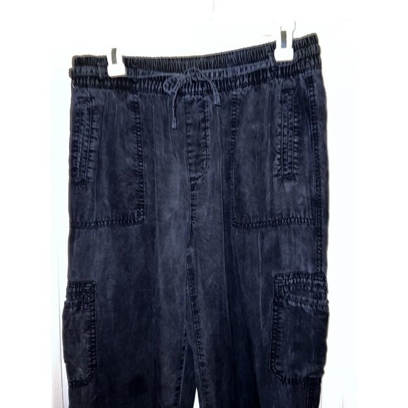 AMERICAN EAGLE OUTFITTERS Womens Black Lyocell Drawstring Jogger Pants - Picture 3 of 11